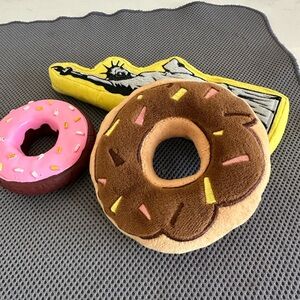 Plush Pet Toy Set - Brown and Pink